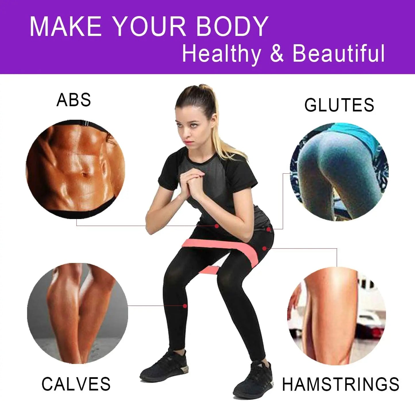 FlexBand™ Resistance Loop Band Set – Home Workout & Strength Training