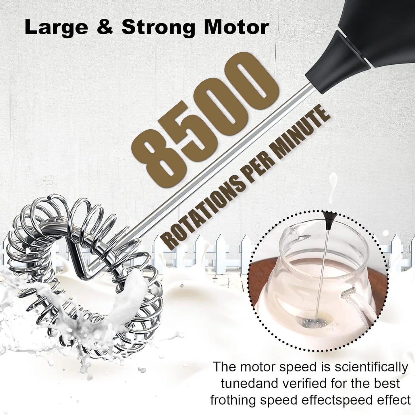 FoamPro™ Electric Milk Frother – USB Rechargeable Coffee & Matcha Mixer