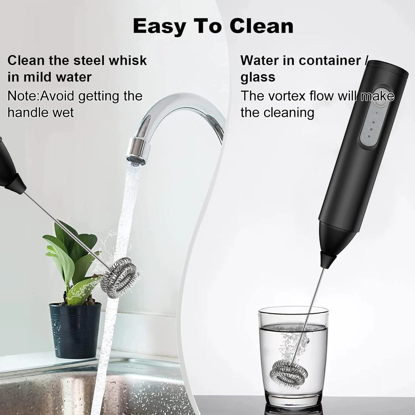 FoamPro™ Electric Milk Frother – USB Rechargeable Coffee & Matcha Mixer