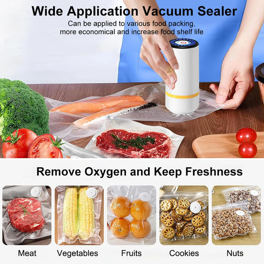 Mini Electric Vacuum Food Sealer – Portable Fresh Food Preservation Machine