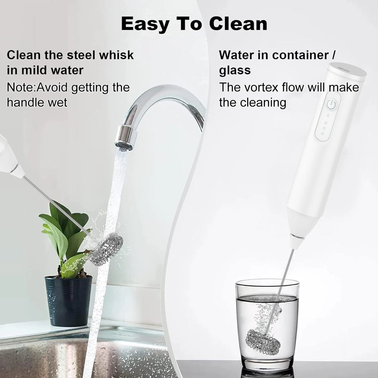 FoamPro™ Electric Milk Frother – USB Rechargeable Coffee & Matcha Mixer