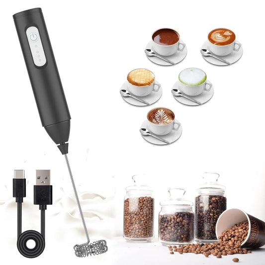 FoamPro™ Electric Milk Frother – USB Rechargeable Coffee & Matcha Mixer